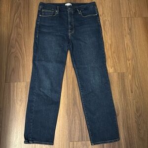 Good American Dark Blue Straight Leg Jeans